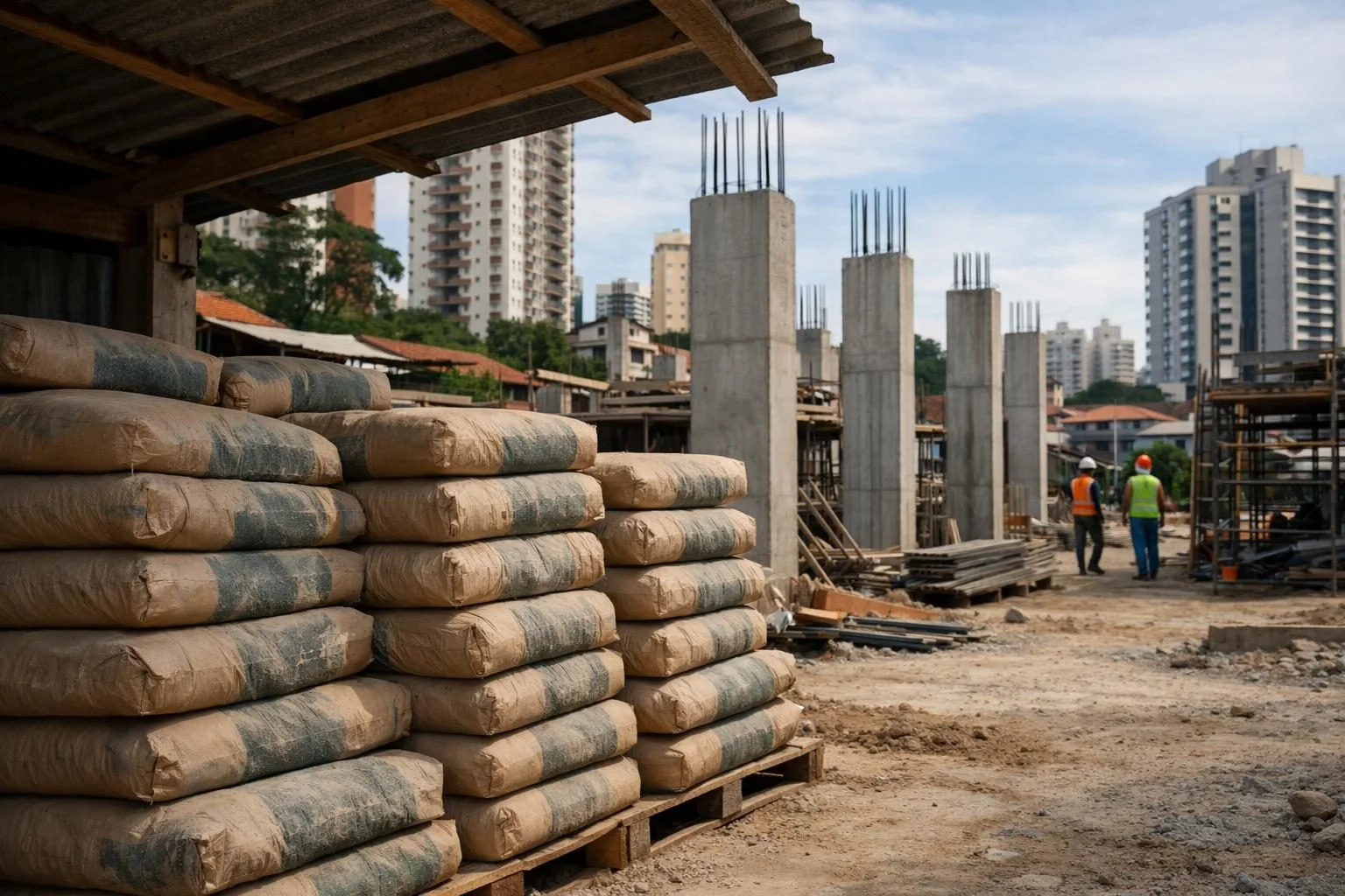 Vendas de cimento recuam no trimestre, mas seguem em alta no acumulado do ano